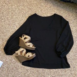 Loose-Sleeve Blouse